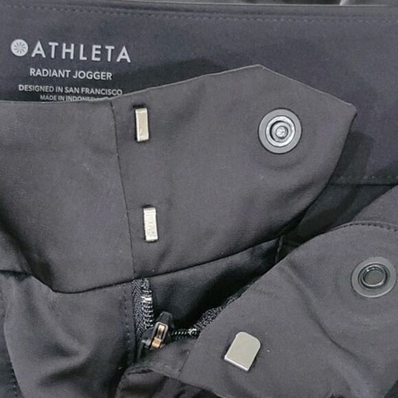 Athleta Radiant Joggers Size 12 Black Pants Women's Athletic Workout Activewear - Picture 10 of 11